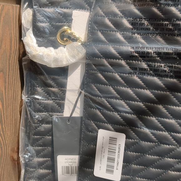 NWT Karl Lagerfeld Paris Large Lambskin Agyness Leather Tote purse bag - Picture 11 of 17